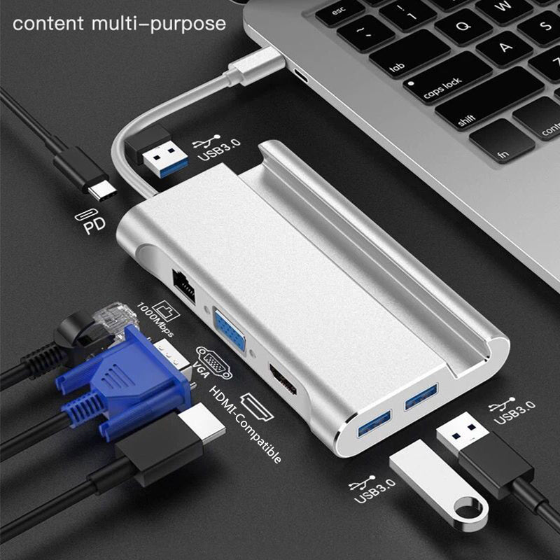 Type-c 8-en-Un Multifonctionnel Conversion Hub