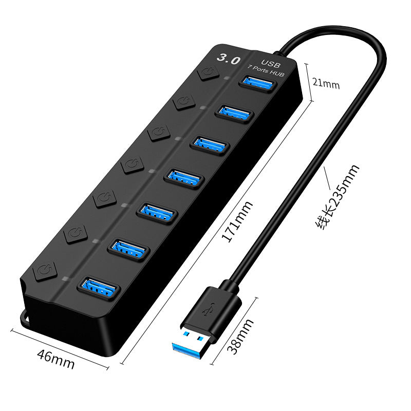 7-Port Haute-Vitesse Usb3.0 Hub