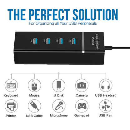 4 en 1 2.0 3.0 USB HUB séparateur haute vitesse/Adaptateur