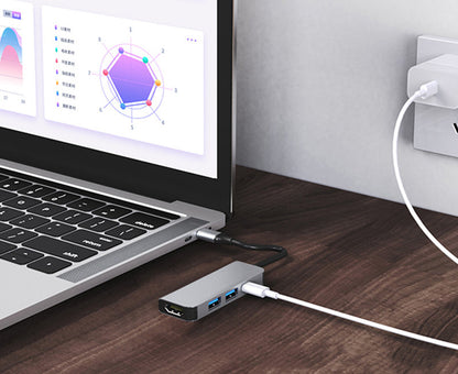 Nouveau type-c Station d'accueil USB C Hub PD charge rapide quatre en un Hub 4K